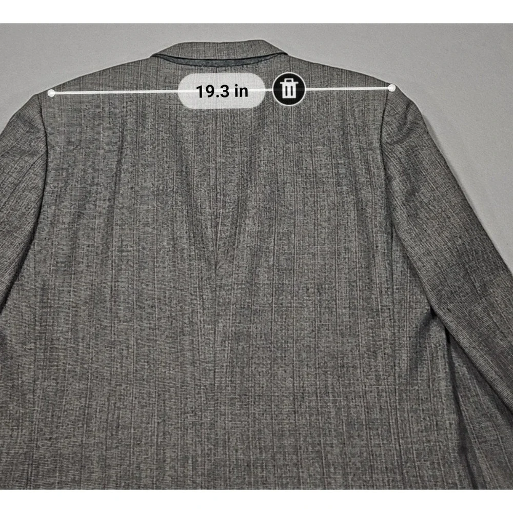VTG Nino Cerruti Rue Royale Wool 2pc Suit Grey Pleated Sz 40R/39x31